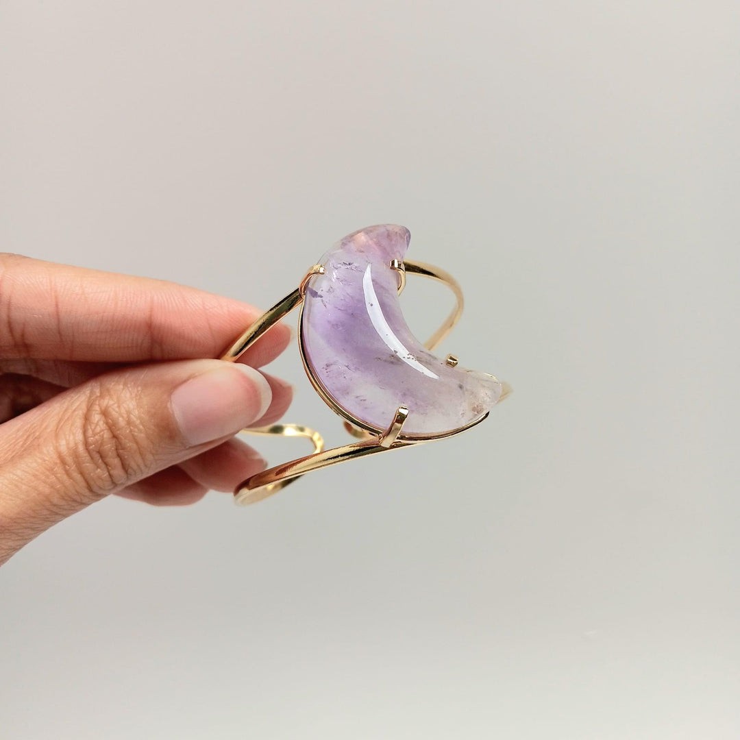 Amethyst Arc Moon Bracelet - The Harmony Store