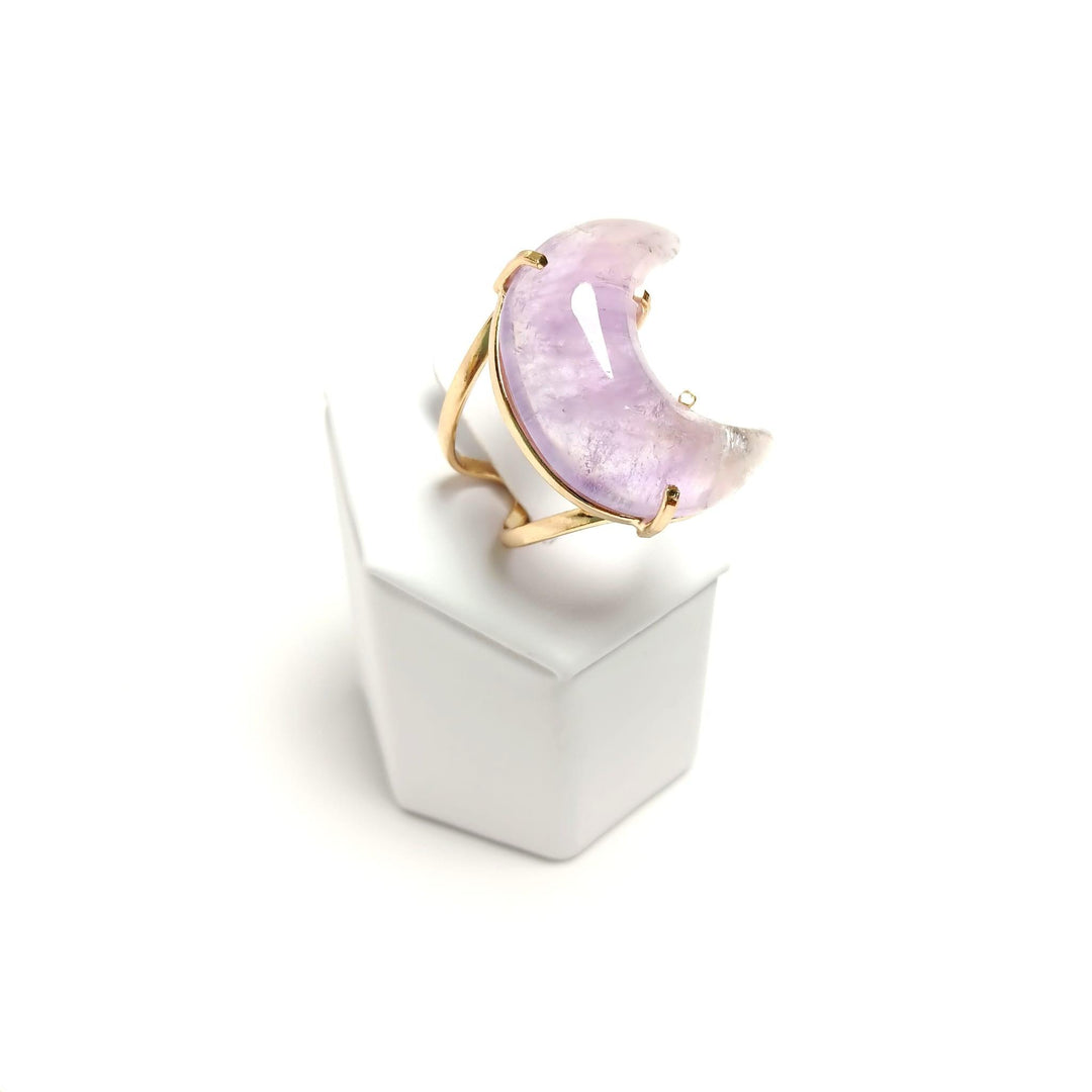 Amethyst Arc Moon Ring - The Harmony Store