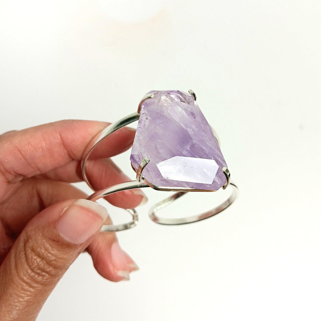 Amethyst Faceted Arc Bracelet - The Harmony Store