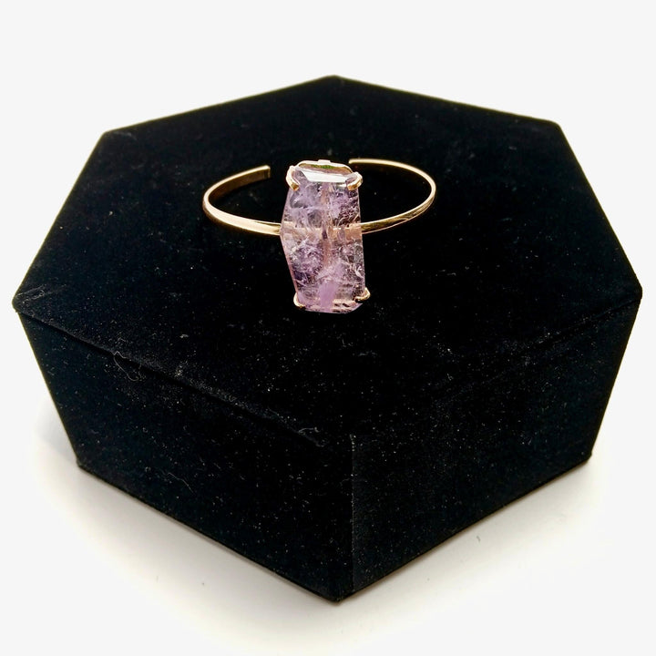Amethyst Faceted Simple Band Bracelet - The Harmony Store