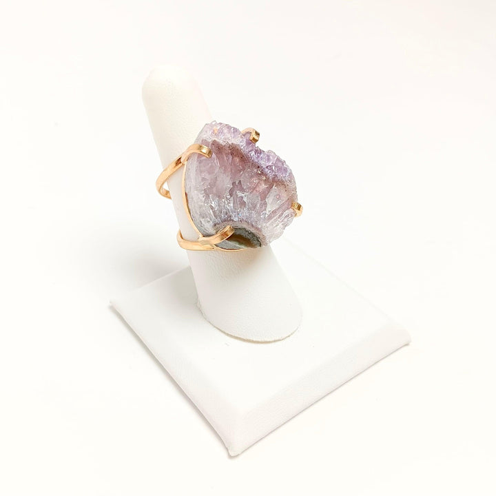 Amethyst Slice Arc Ring - The Harmony Store