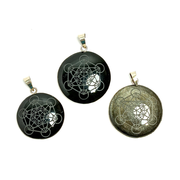 Black Obsidian Metatron Pendant - The Harmony Store