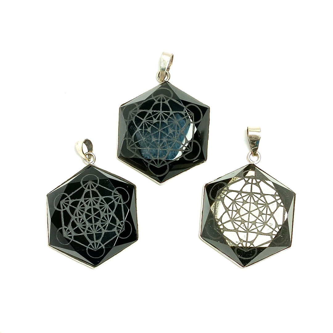 Black Obsidian Metatron Pendant - The Harmony Store