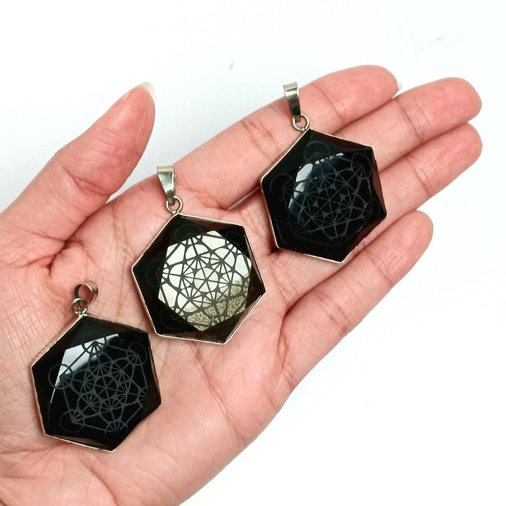 Black Obsidian Metatron Pendant - The Harmony Store