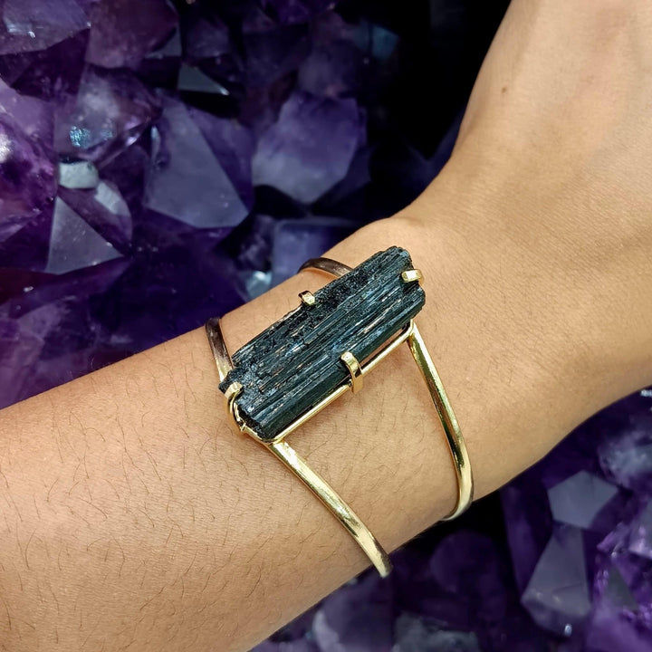 Black Tourmaline Arc Bracelet - The Harmony Store