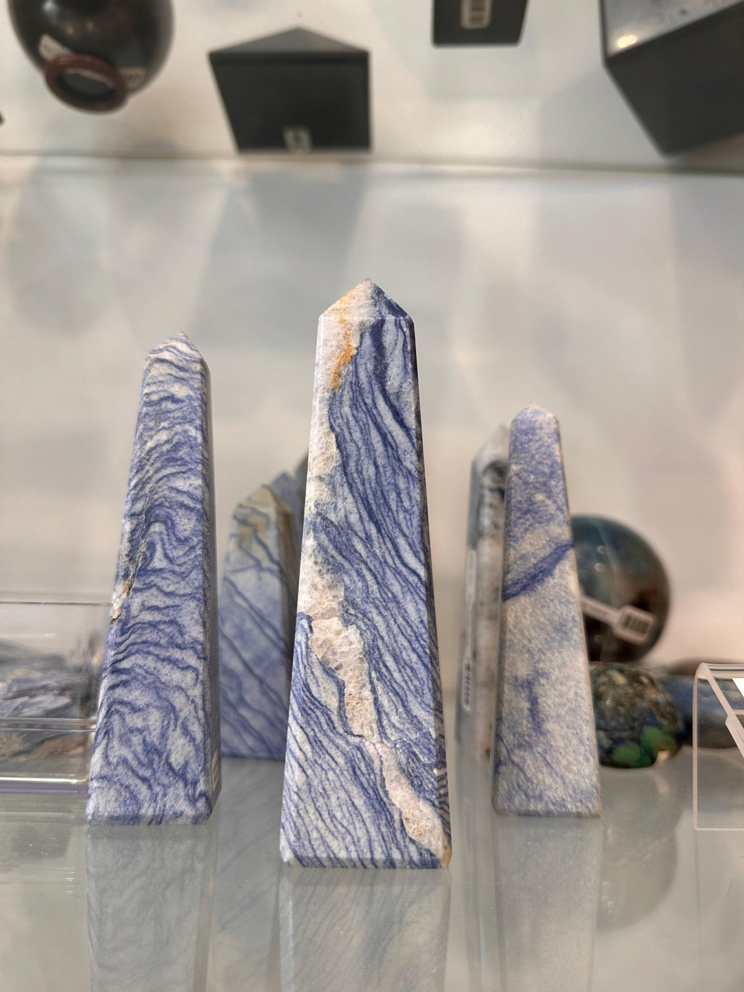 Blue Quartz Obelisk - The Harmony Store