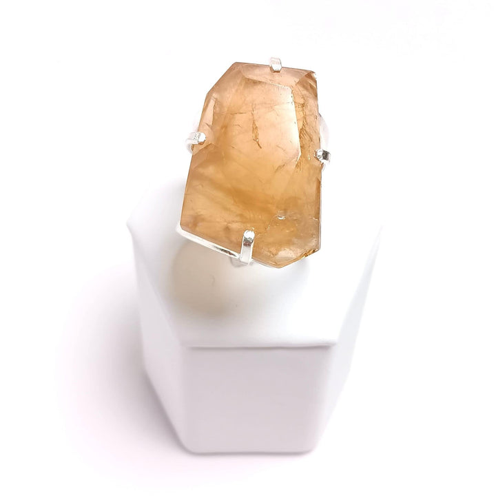 Citrine Faceted Arc Ring - The Harmony Store