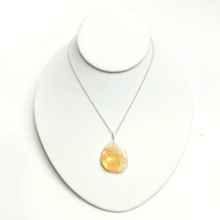 Citrine Slice Pendant - The Harmony Store