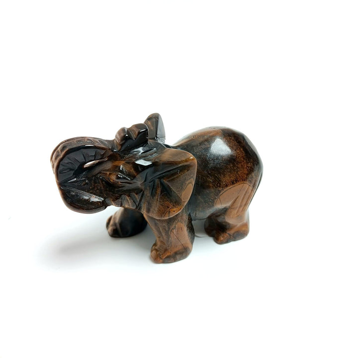 Elephant 3" Tiger Eye - The Harmony Store