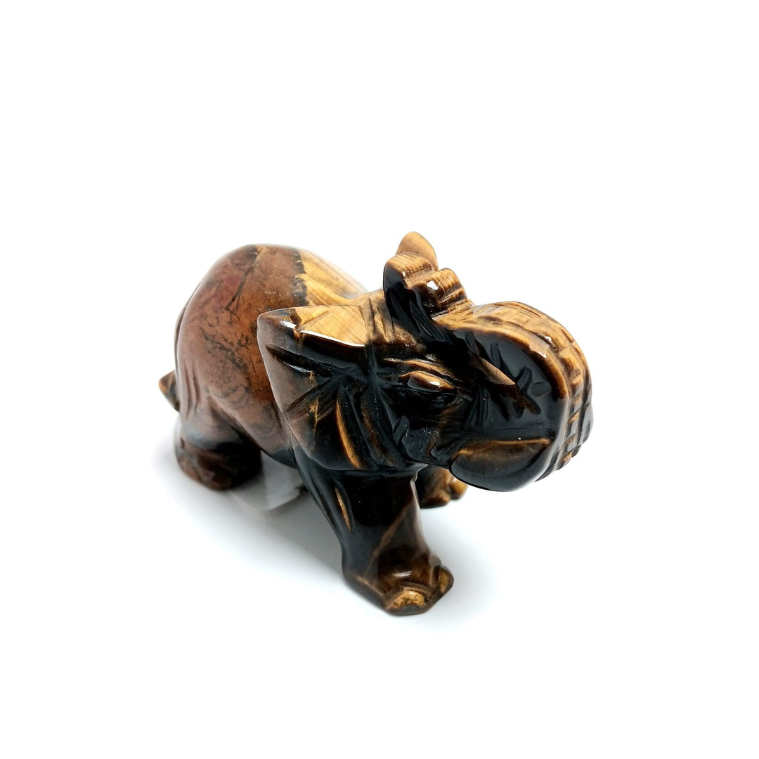 Elephant 3" Tiger Eye - The Harmony Store