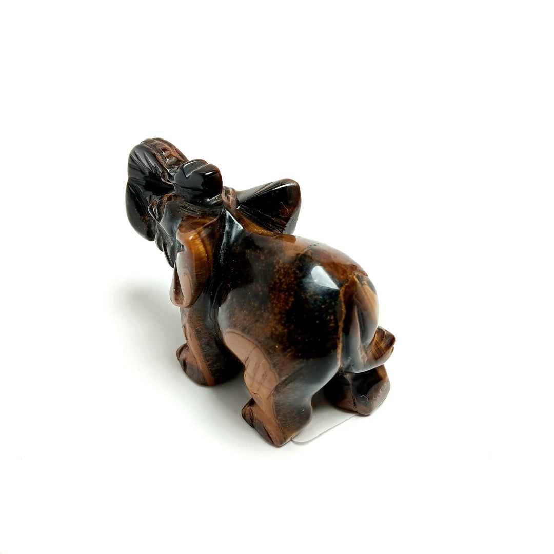 Elephant 3" Tiger Eye - The Harmony Store