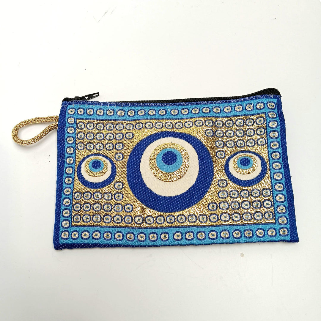 Evil Eye Pouch Bag-Blue : 6" x 3" - The Harmony Store