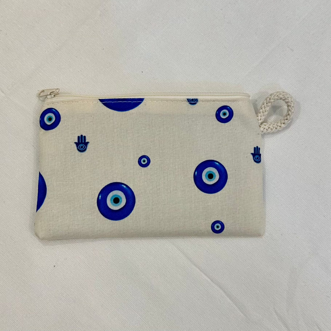 Evil Eye Pouch Bag-Blue : 6" x 3" - The Harmony Store