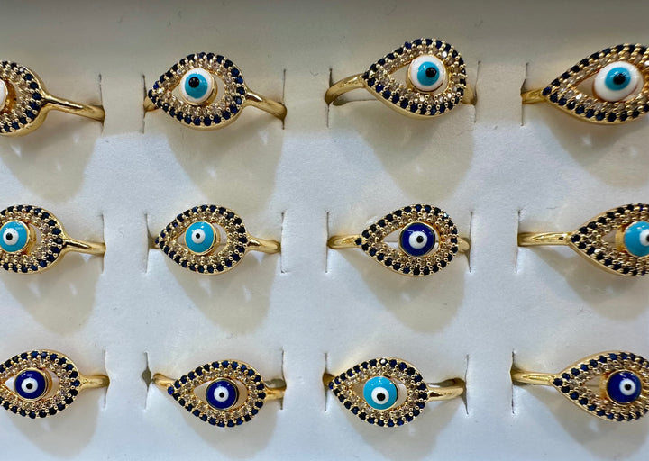 Evil Eye Ring-ZZ Eye L : Adjustable - The Harmony Store