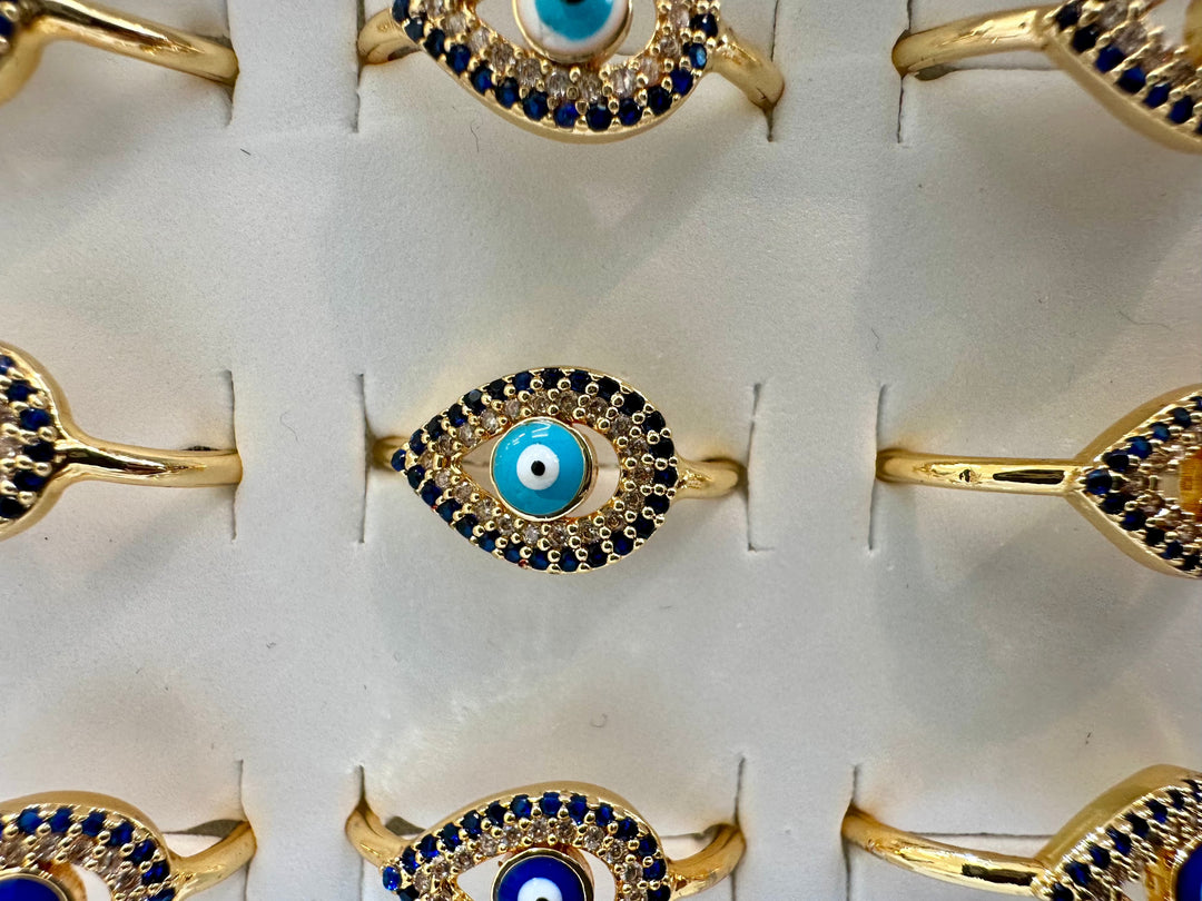 Evil Eye Ring-ZZ Eye L : Adjustable - The Harmony Store