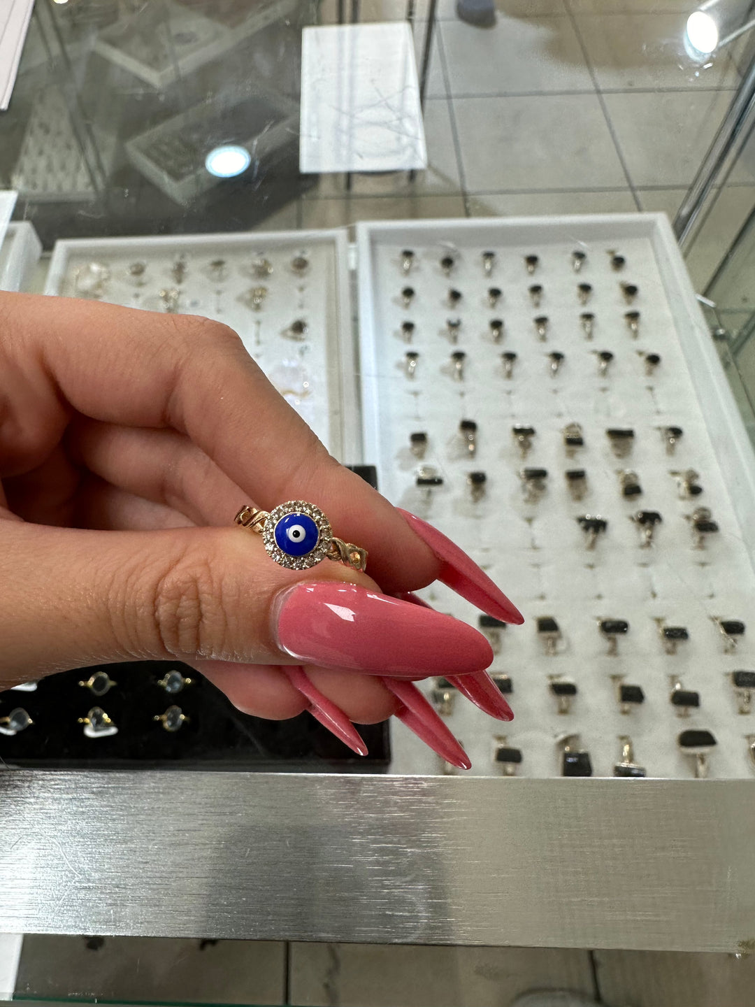 Evil Eye Ring-ZZ M Eye : Adjustable - The Harmony Store