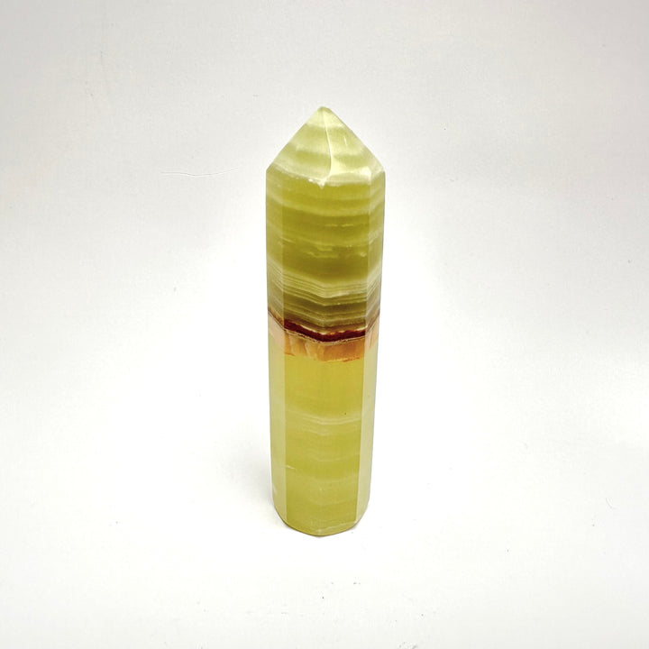 Gemstone Obelisk India-Onyx Green : 3 - 4" - The Harmony Store