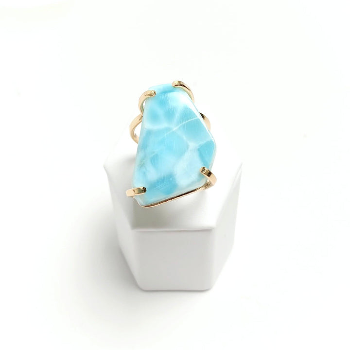 Larimar Slab Arc Ring - The Harmony Store