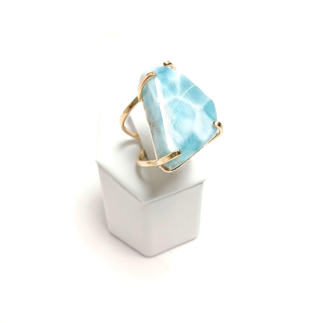 Larimar Slab Arc Ring - The Harmony Store