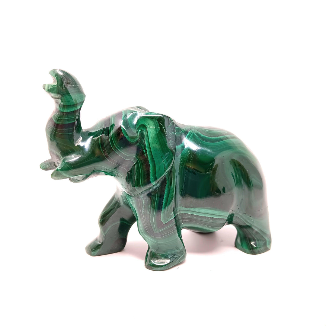 Malachite Elephant Figurine - The Harmony Store