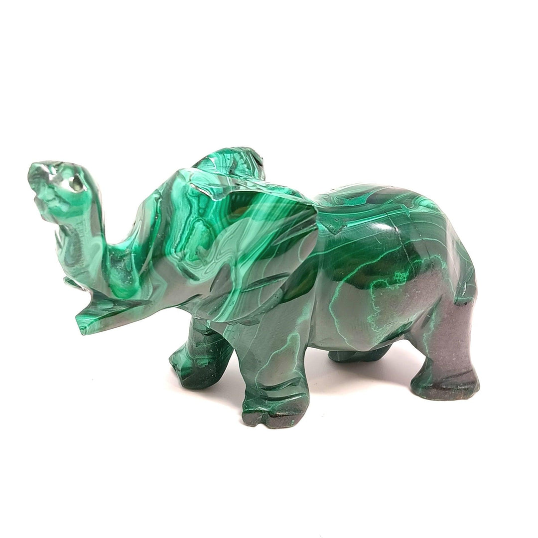 Malachite Elephant Figurine - The Harmony Store