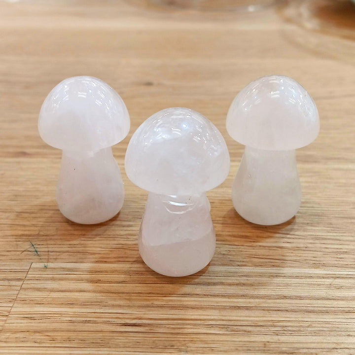 Mushroom-Rose Quartz : 35x17x16 1.5 - The Harmony Store