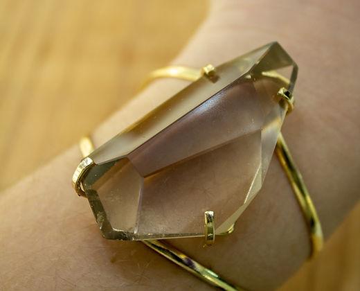 Natural Citrine Faceted Arc Bracelet - The Harmony Store