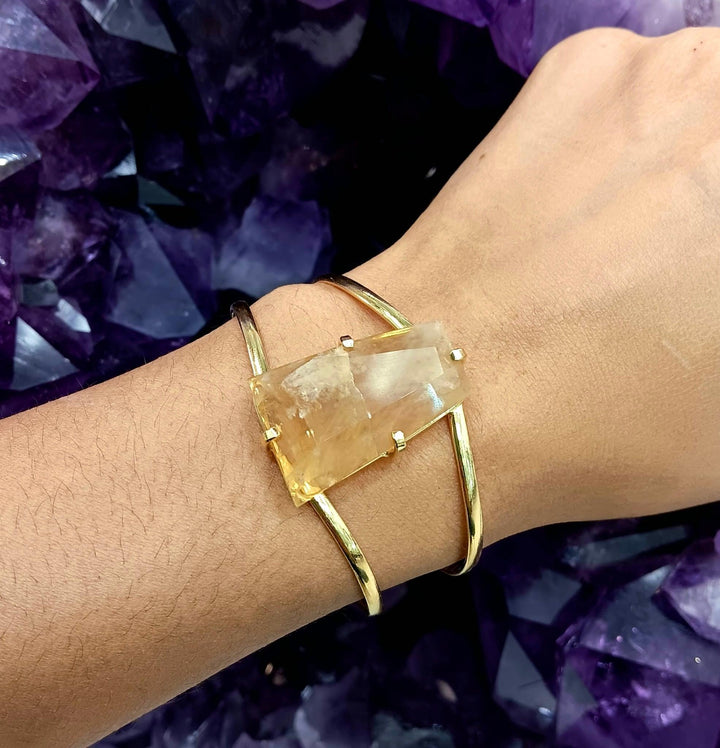 Natural Citrine Faceted Arc Bracelet - The Harmony Store