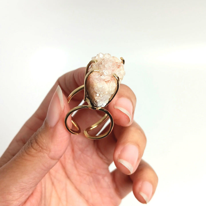 Pink Amethyst Arc Ring - The Harmony Store