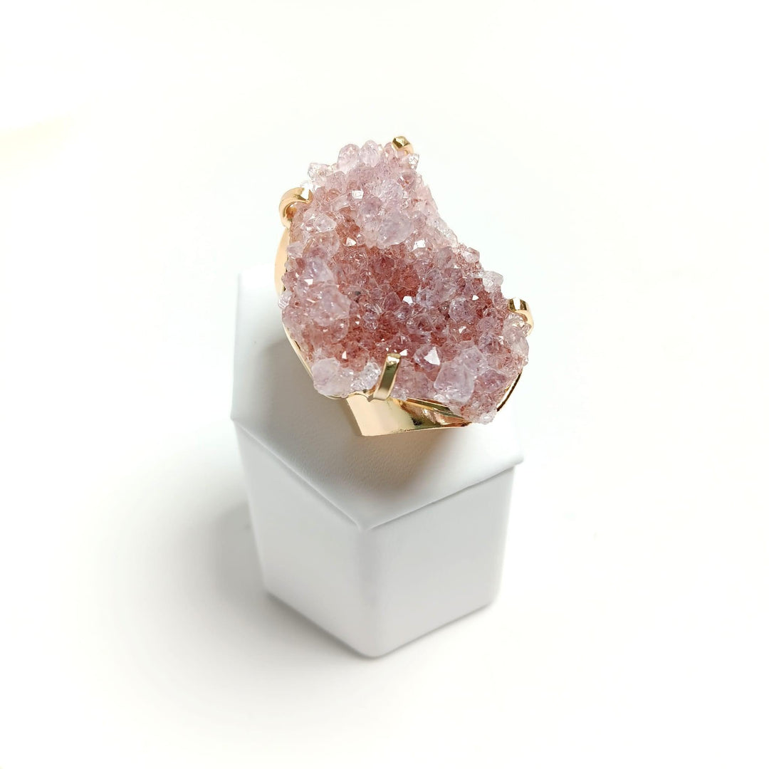 Pink Amethyst Cuff Ring - The Harmony Store