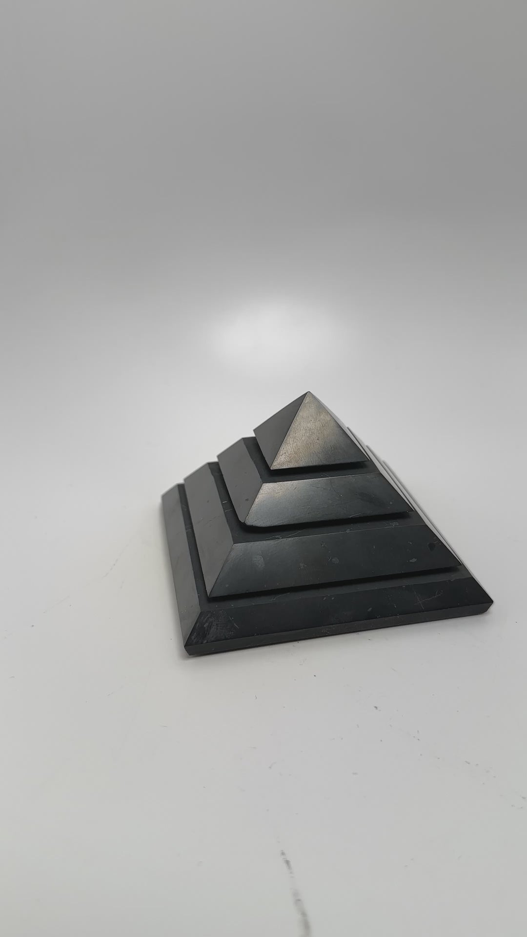 Shungite-Sakara Pyramid : 8cm - 3 1/4"