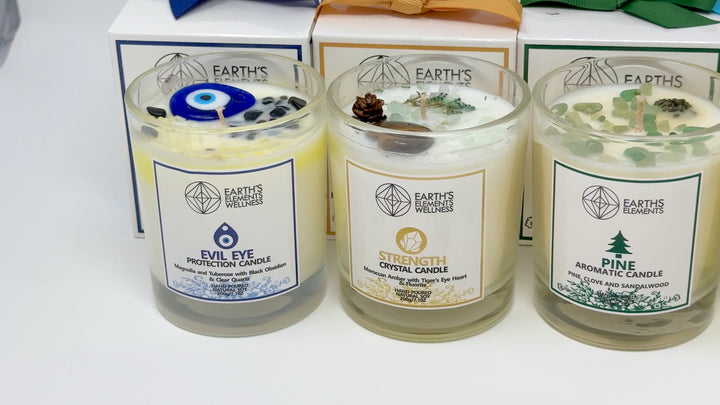 Crystal Candle Earth Elements