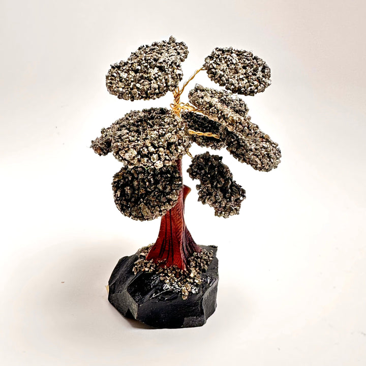 Pyrite Black Onyx Base Gemstone Tree - The Harmony Store