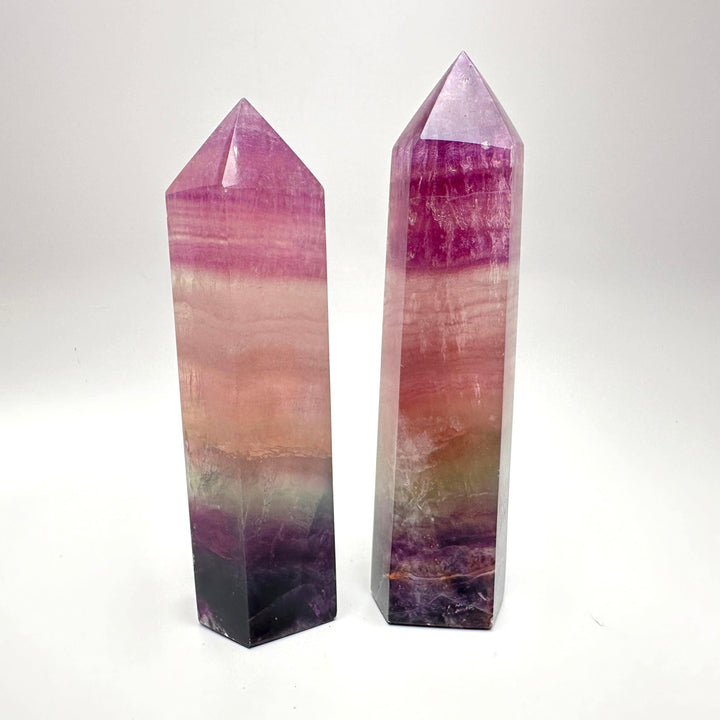 Rainbow Fluroite Tower-Tower : 400 - 500g - The Harmony Store