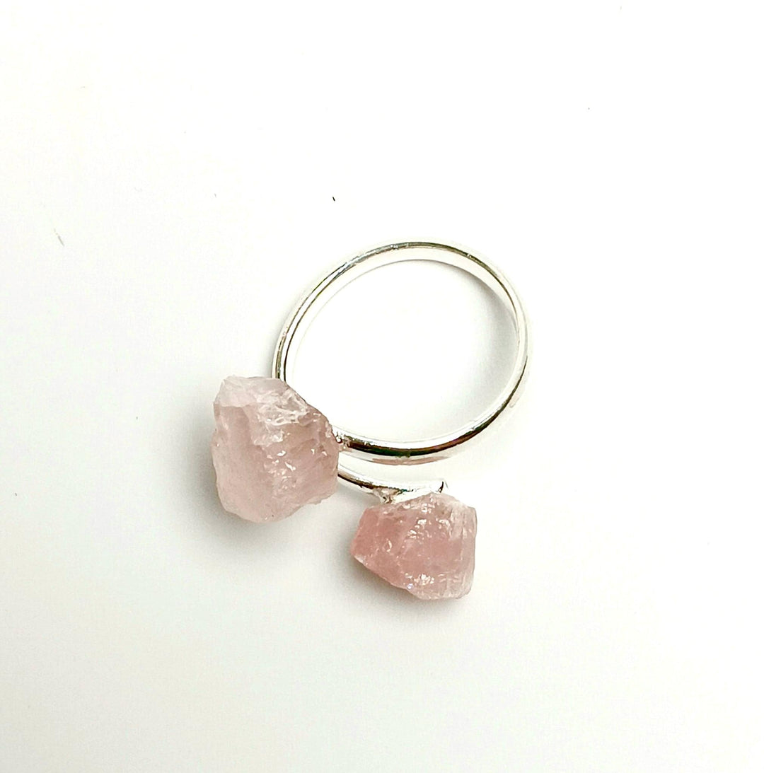 Rose Quartz Adjustable Ring - The Harmony Store