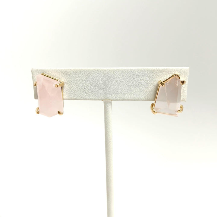 Rose Quartz Claw Studs - The Harmony Store