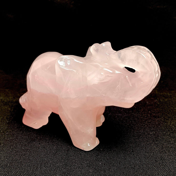 Rose Quartz Elephant 3" - The Harmony Store