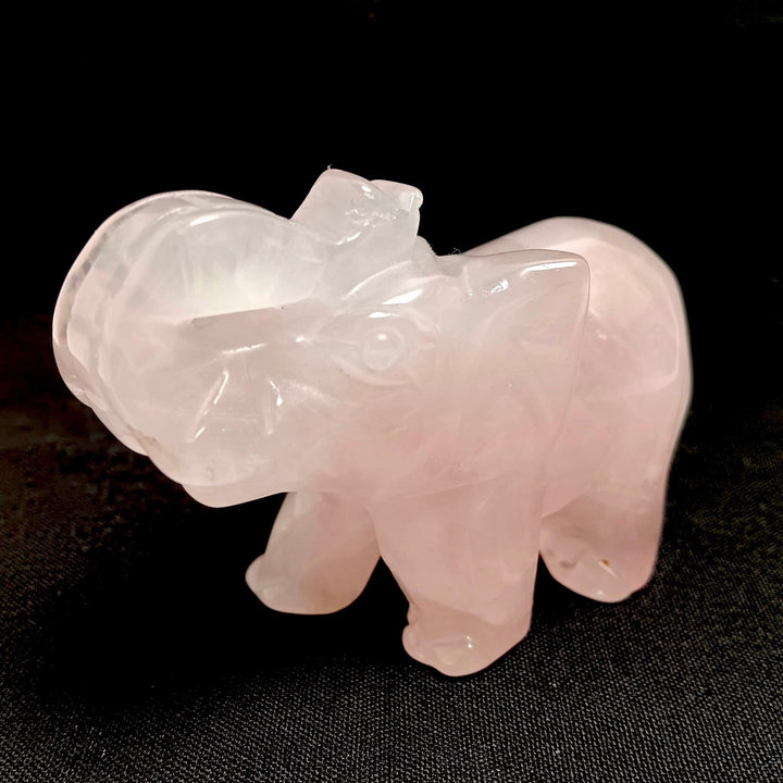 Rose Quartz Elephant 3" - The Harmony Store