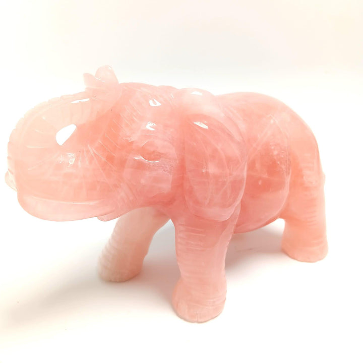 Rose Quartz Elephant Large - The Harmony Store