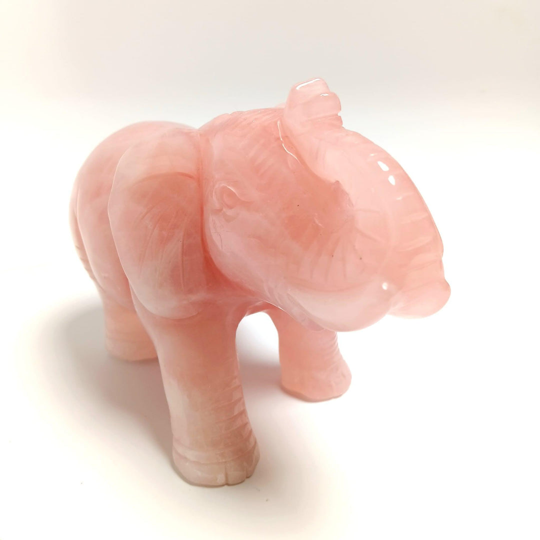 Rose Quartz Elephant Large - The Harmony Store