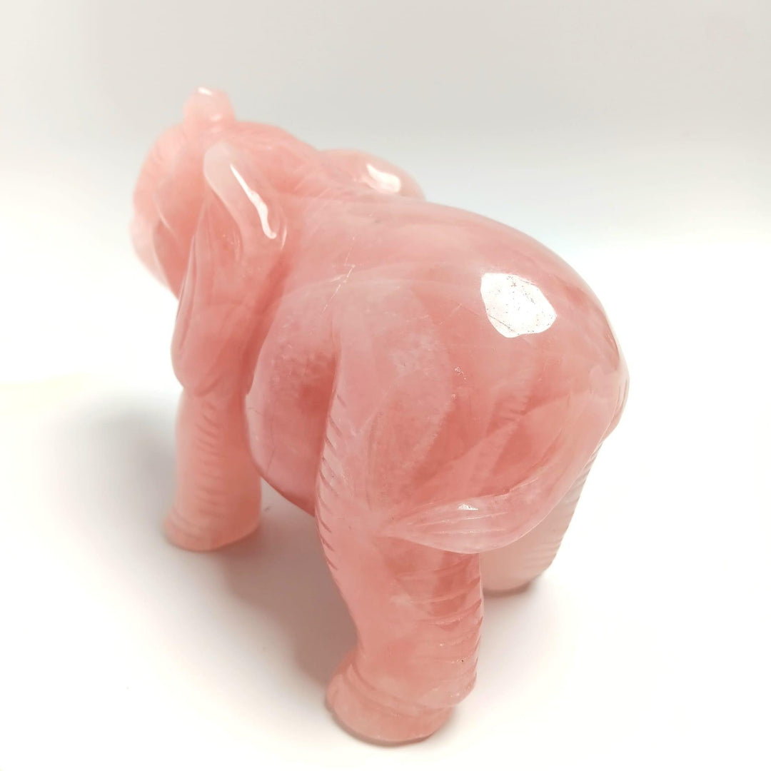 Rose Quartz Elephant Large - The Harmony Store