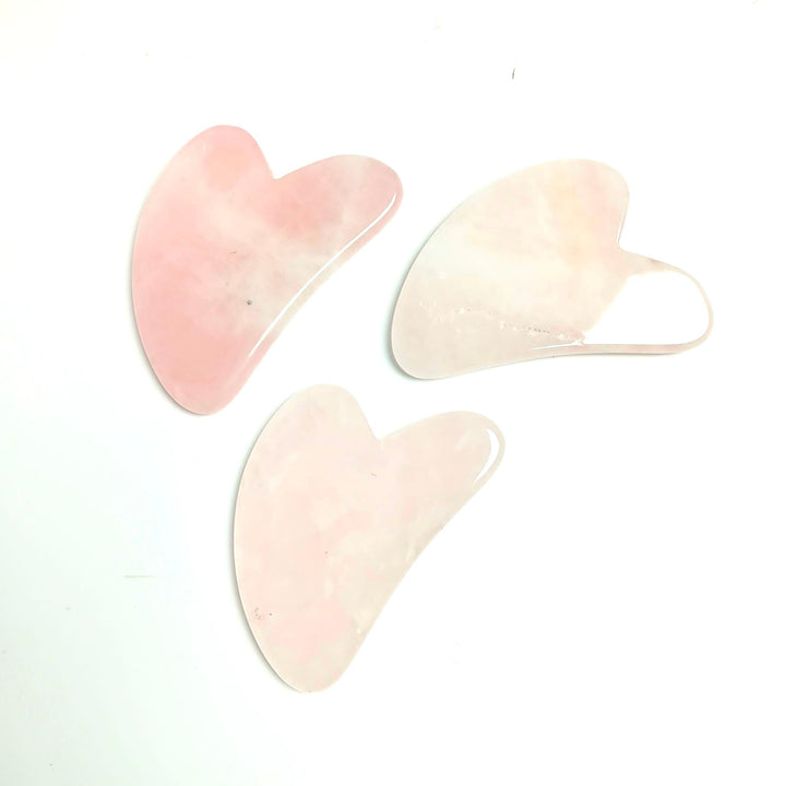 Rose Quartz Gua Sha-Rose Quartz : 4" - The Harmony Store