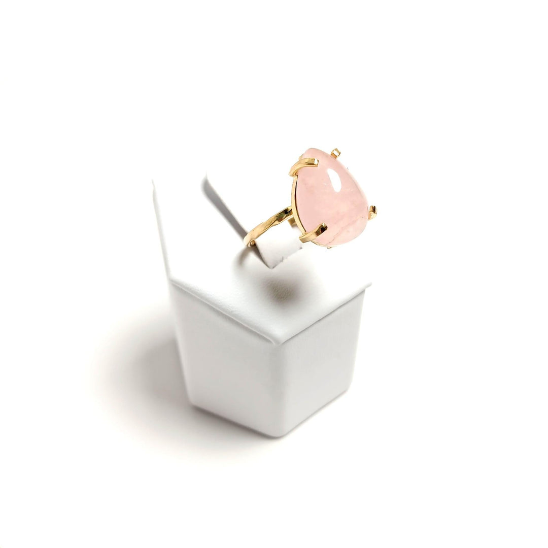 Rose Quartz Zig Zag Ring - The Harmony Store