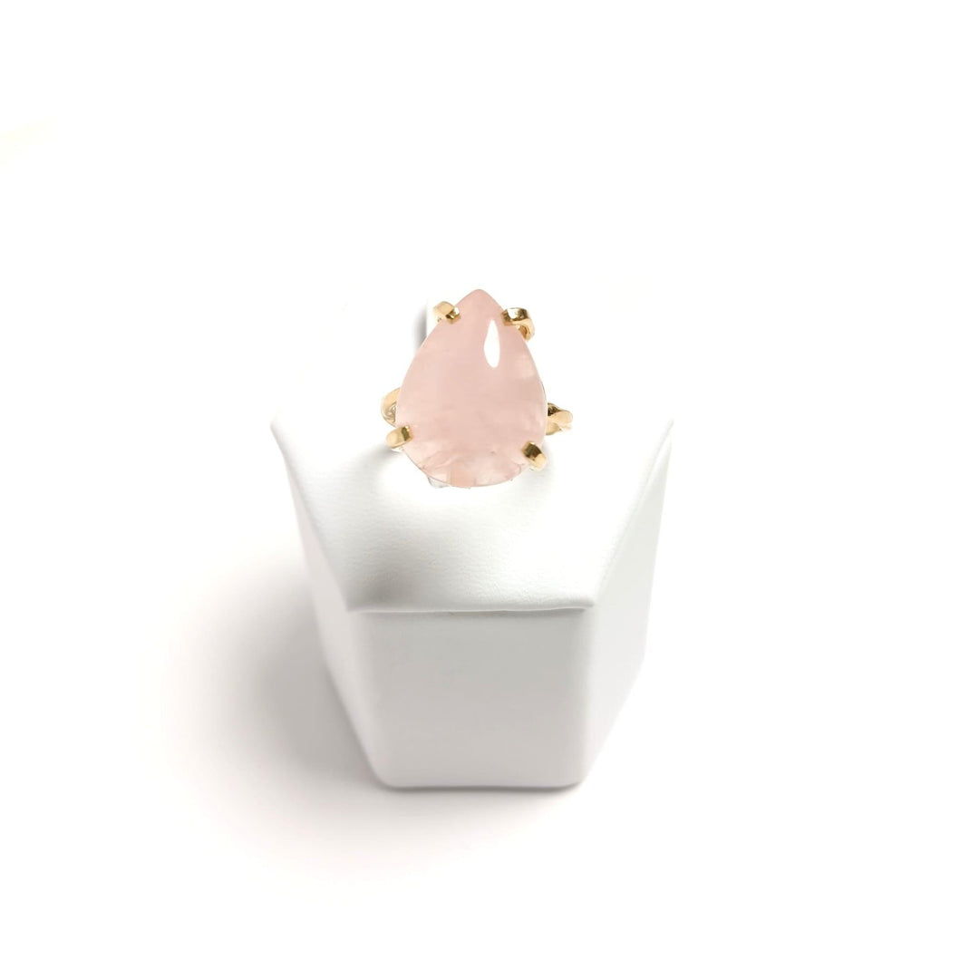 Rose Quartz Zig Zag Ring - The Harmony Store