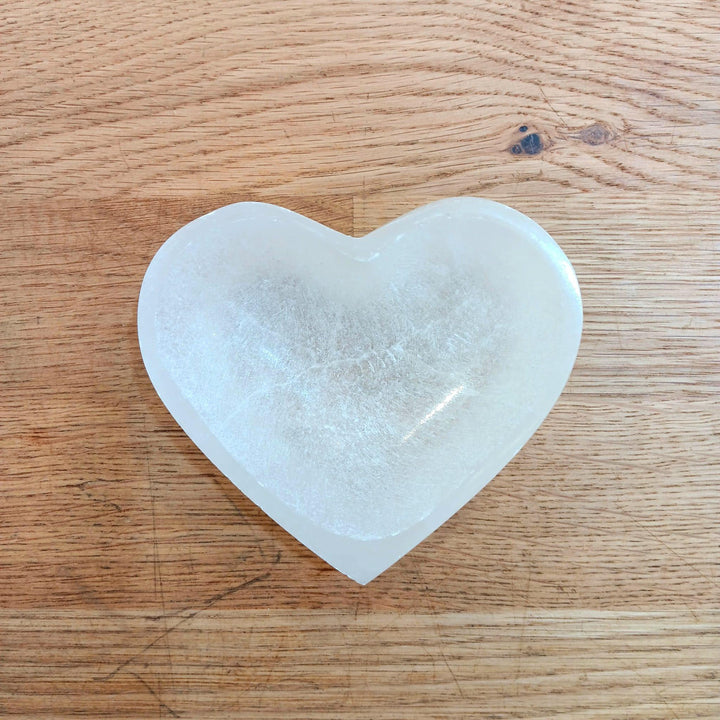 Selenite Bowl-Heart : 10cm / 4" - The Harmony Store