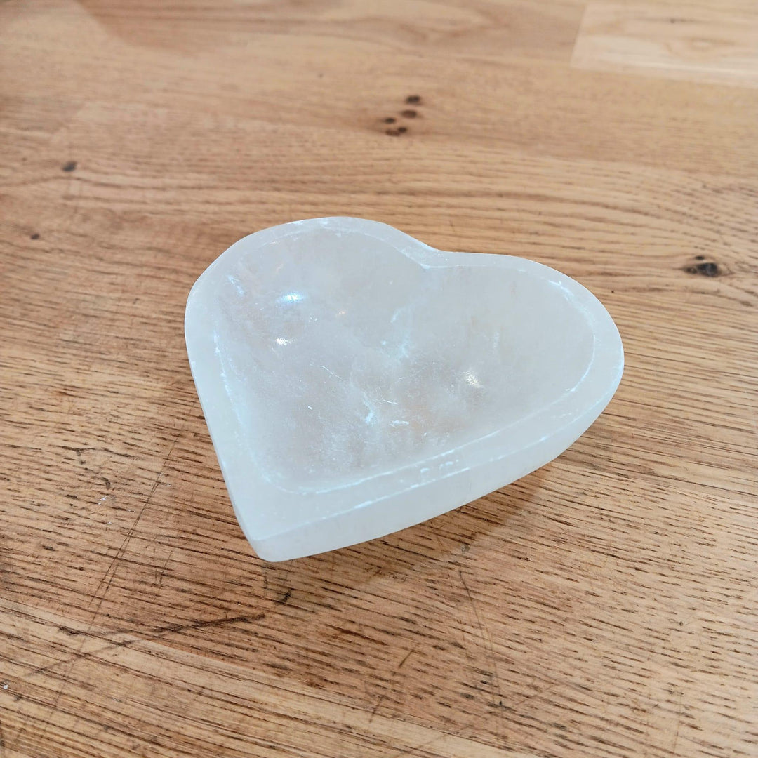 Selenite Bowl Heart Shape 3" - The Harmony Store