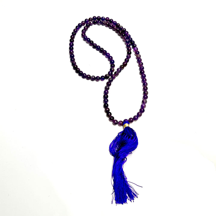 Simple Japa Mala-Amethyst : 8mm - The Harmony Store