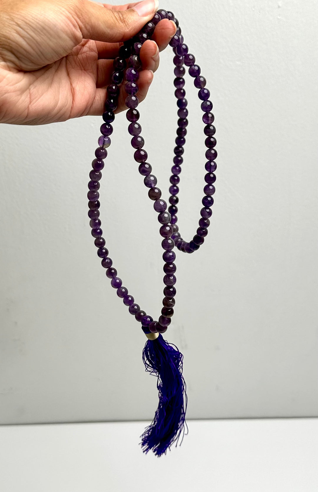 Simple Japa Mala-Amethyst : 8mm - The Harmony Store