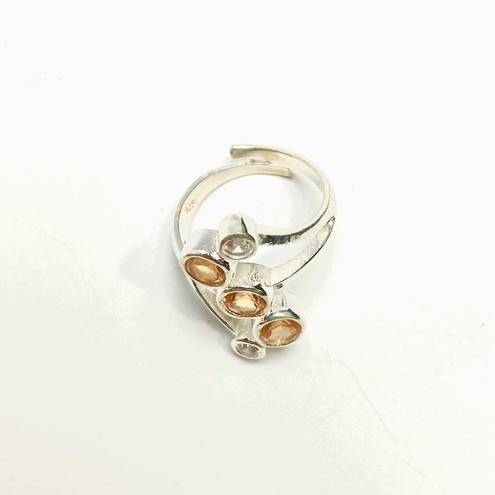 Sterling Silver Ring-Citrine : Adjustable - The Harmony Store