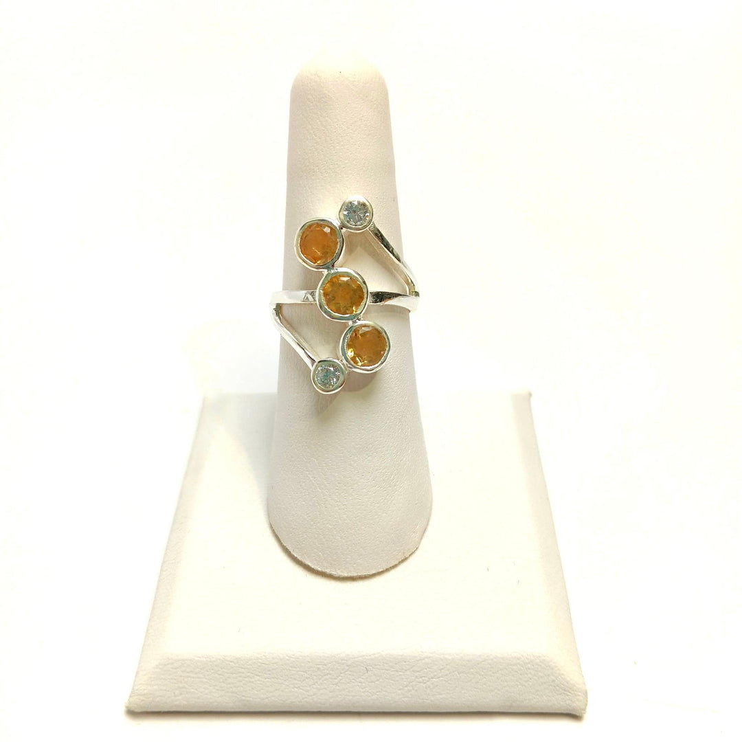 Sterling Silver Ring-Citrine : Adjustable - The Harmony Store